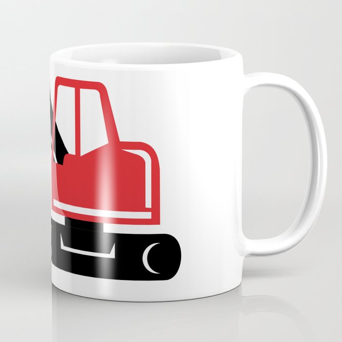 700x700 Mechanical Excavator Digger Retro Icon Coffee Mug