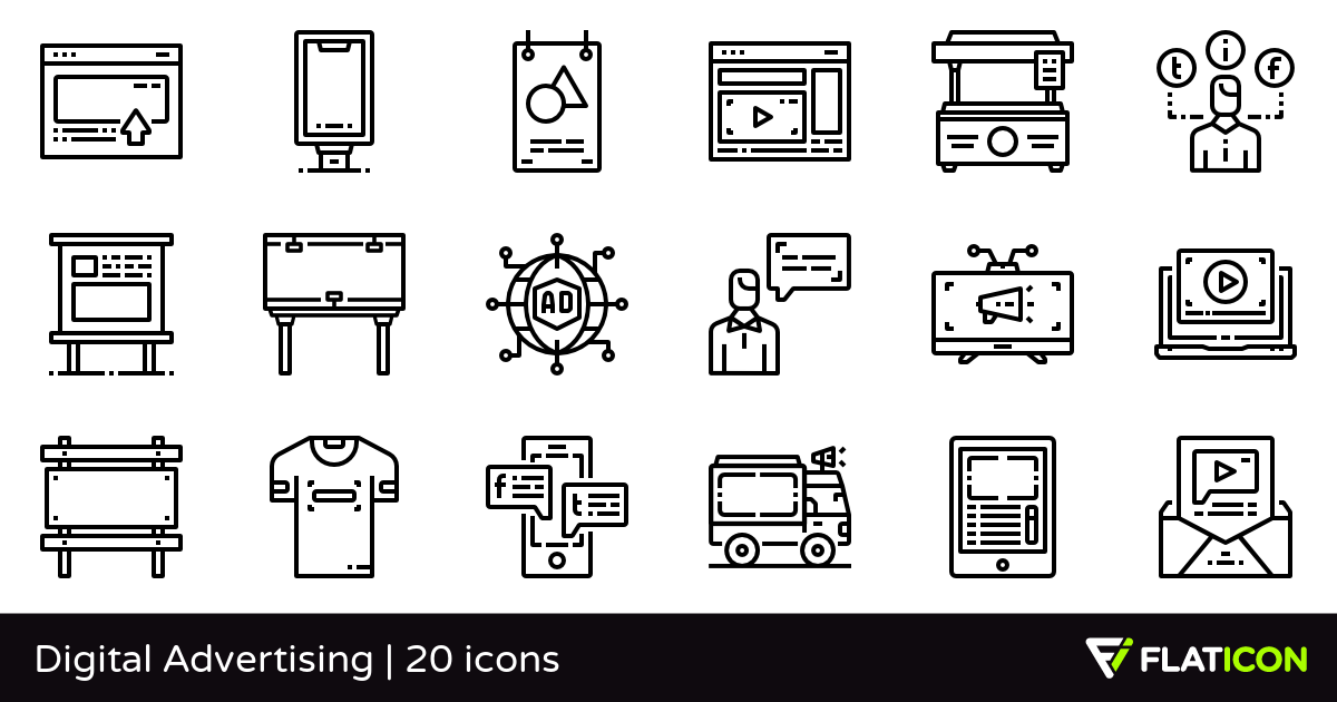 1200x630 Digital Advertising Free Icons