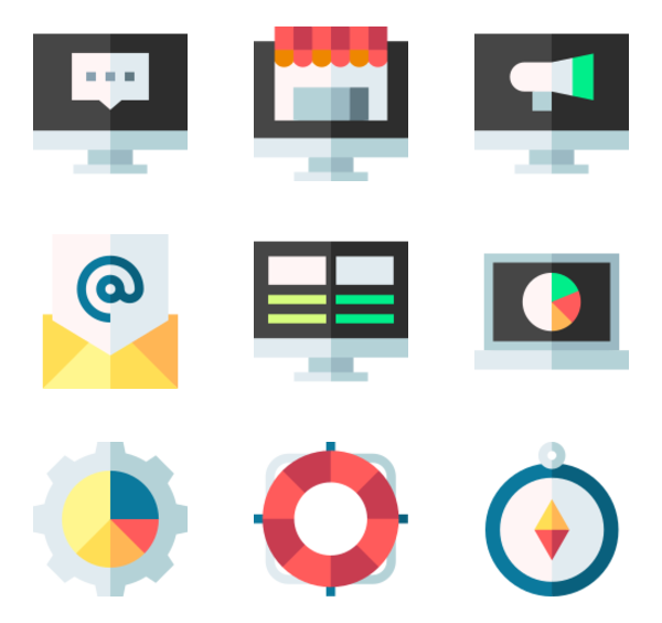 600x564 Digital Advertising Icons
