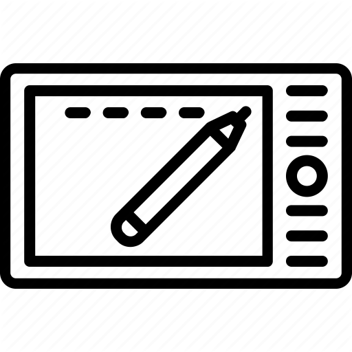 512x512 Design, Digital Art Board, Digital Drawing Tablet, Tablet, Wacom Icon