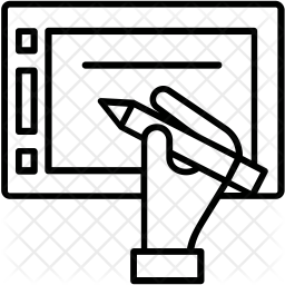 256x256 Digital Artwork Icon Of Line Style