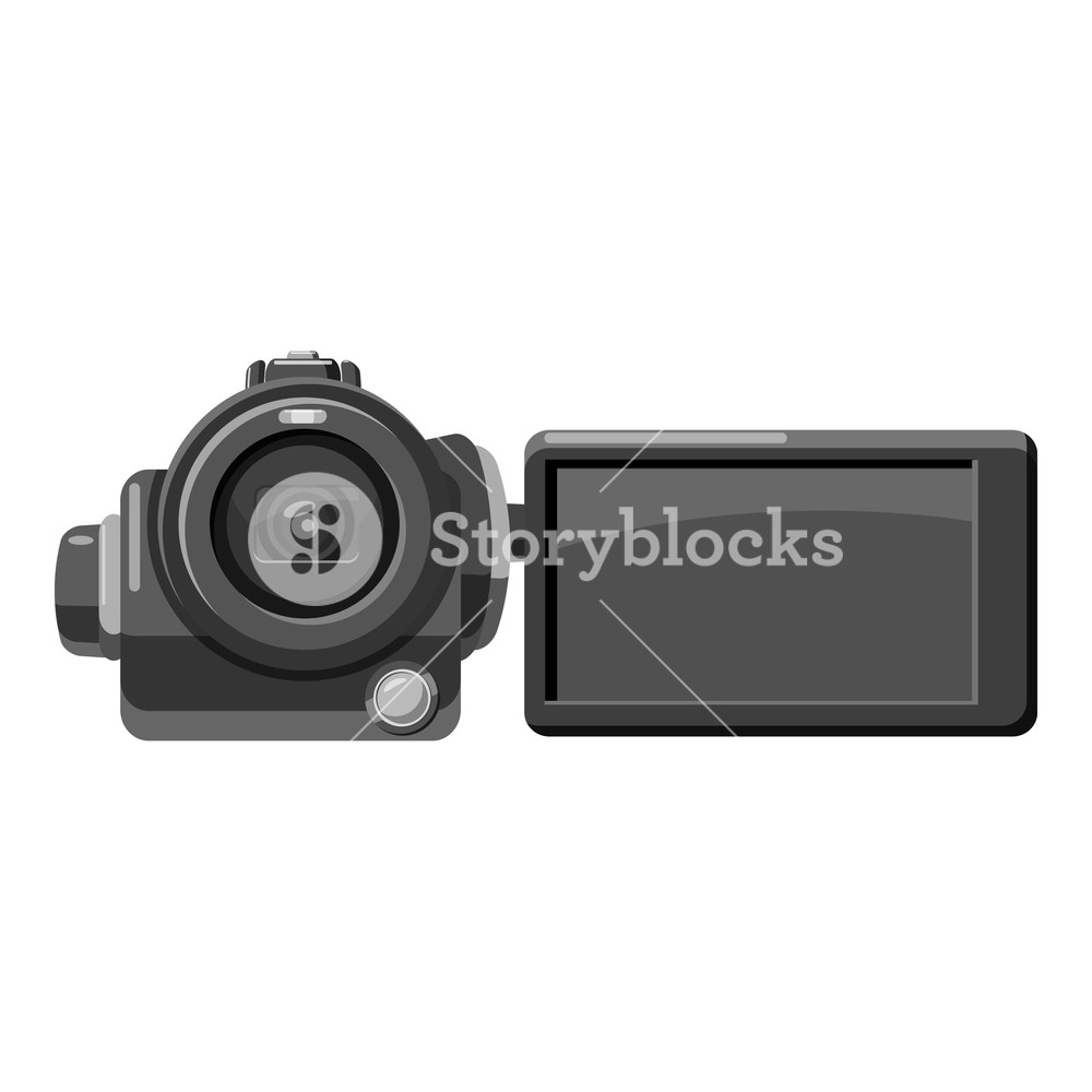 1000x1000 Digital Video Camera Icon Gray Monochrome Illustration Of Digital