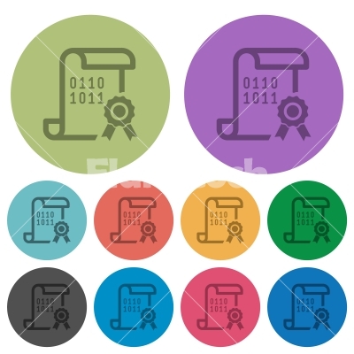 400x400 Digital Certificate Color Darker Flat Icons