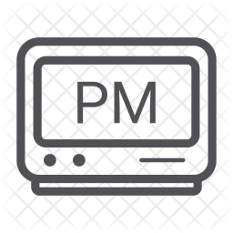 256x256 Digital Clock Icon Of Glyph Style