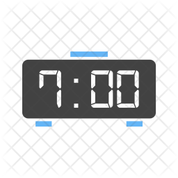256x256 Digital Clock Icon Of Flat Style