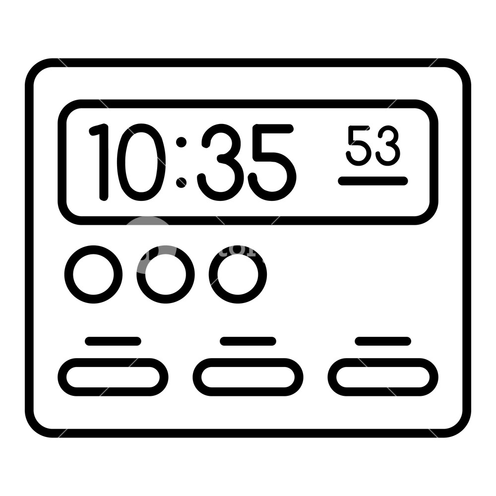 1000x1000 Room Digital Clock Icon Outline Room Digital Clock Icon For Web