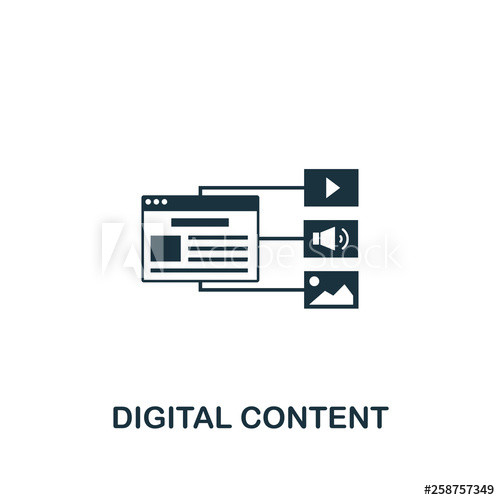 500x500 Digital Content Icon Creative Element Design From Content Icons
