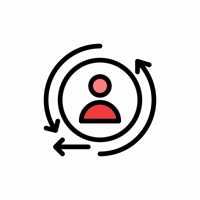 640x640 Digital Marketing Remarketing Flat Color Icon Vector Icon Ba