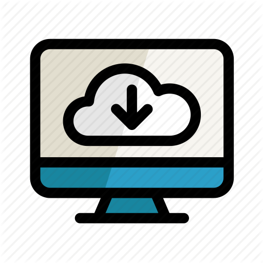 512x512 Cloud, Computer, Digital, Download, Pc, Screen, Setting Icon