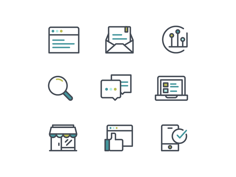 Digital Marketing Icons 800x600 Digital Marketing Icons