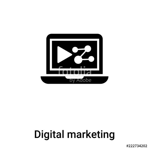 Digital Marketing Icon Vector Isolated On White Background, Logo 500x500 Digital Marketing Icon Vector Isolated On White Background, Logo