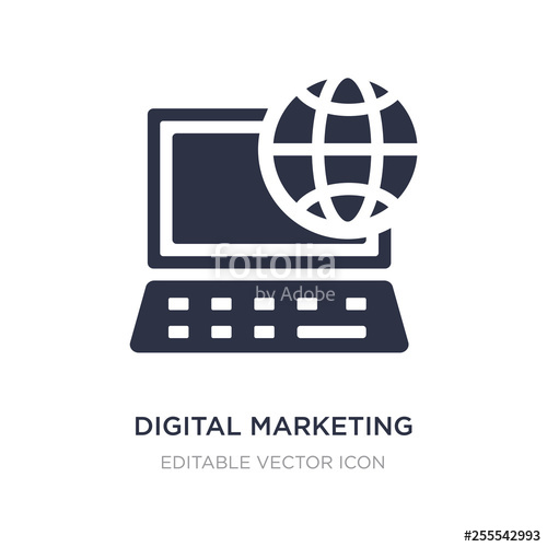 Digital Marketing Icon On White Background Simple Element 500x500 Digital Marketing Icon On White Background Simple Element
