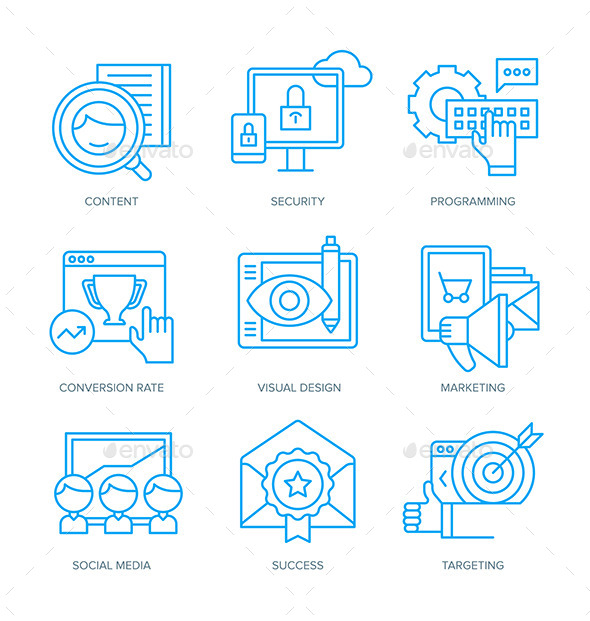 590x621 Creative Marketing Icons From Graphicriver