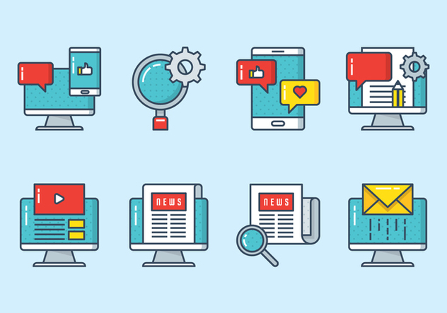 632x443 Digital Marketing Icon Free Vector Download Cannypic