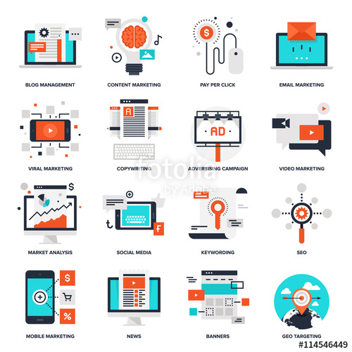 500x500 Digital Marketing Icons Stock Image And Royalty Free Vector