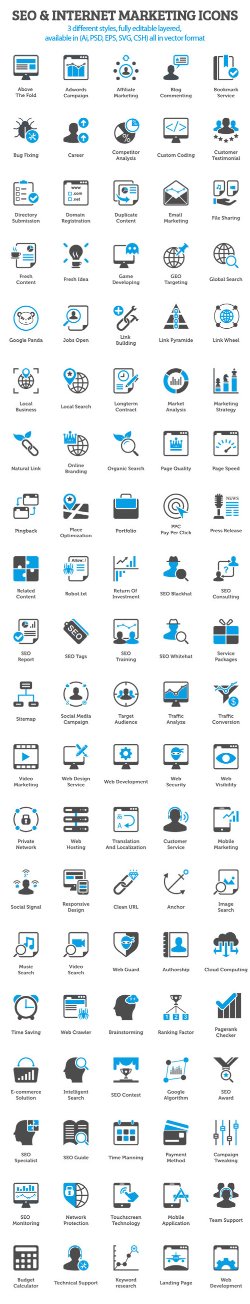 500x2602 Seo Icons Internet Marketing Icons Icons Graphic Design Junction