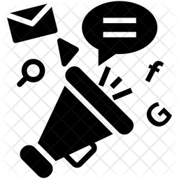 256x256 Digital Marketing Icon Of Glyph Style