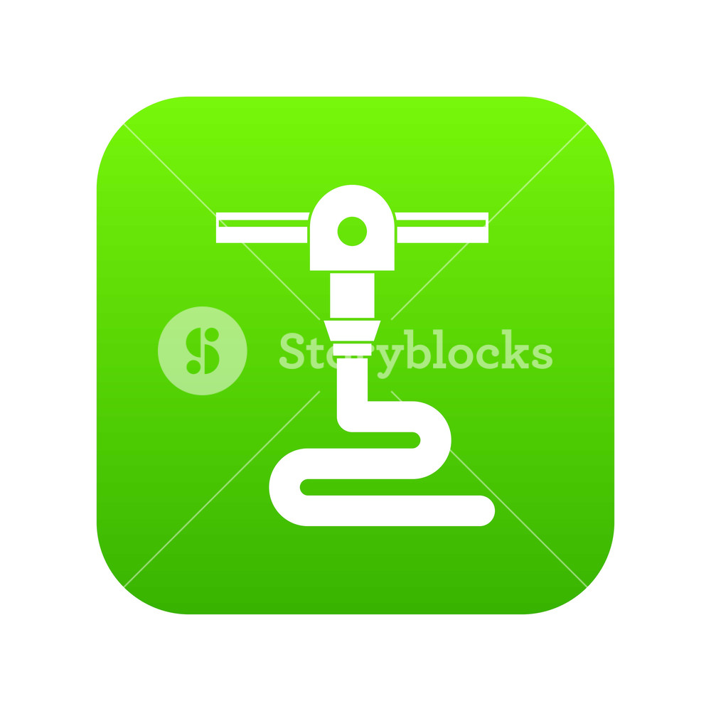 1000x1000 Printer Printing Icon Digital Green For Any Design Isolated