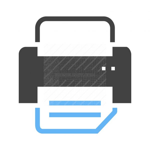 600x600 Printer Vii Blue Black Icon