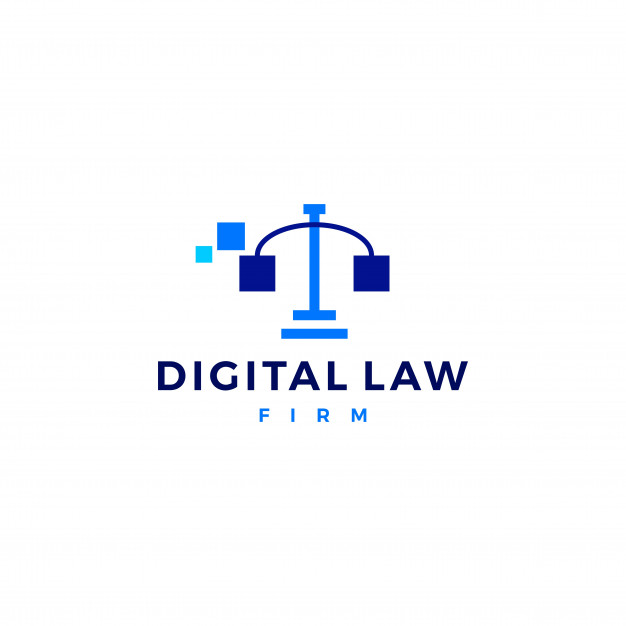 626x626 Digital Law Scales Of Justice Logo Vector Icon Vector Premium