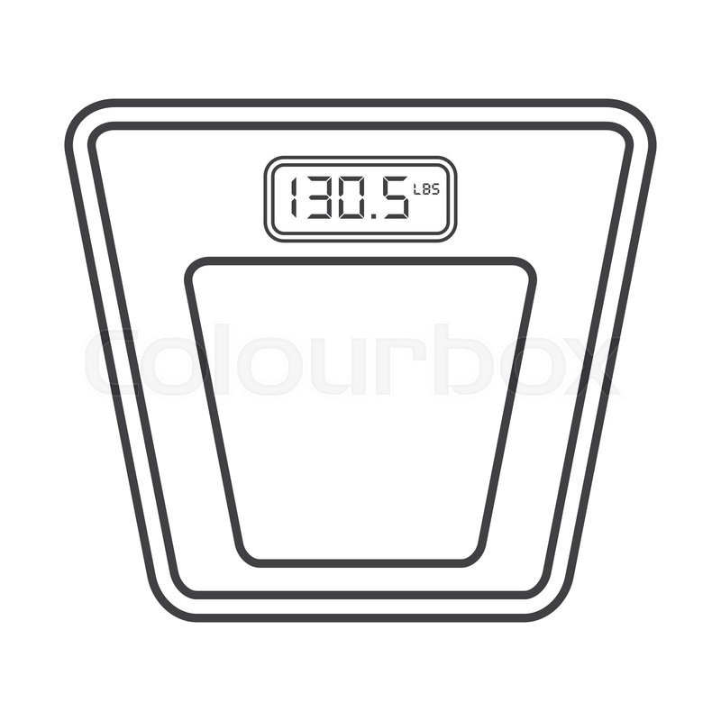 800x800 Flat Design Digital Scale Icon Vector Stock Vector Colourbox