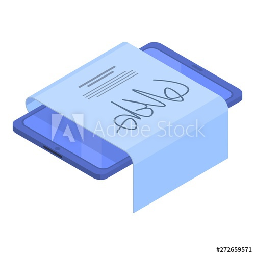500x500 Digital Signature Icon Isometric Of Digital Signature Vector Icon