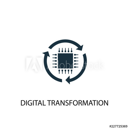 500x500 Digital Transformation Icon Simple Element Illustration Digital