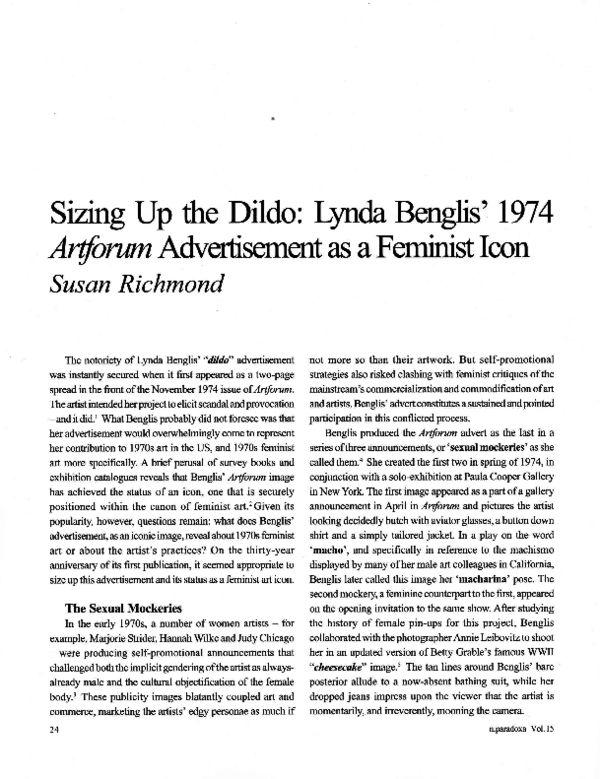 600x779 Pdf Up The Dildo Lynda Benglis' Artforum Advertisement