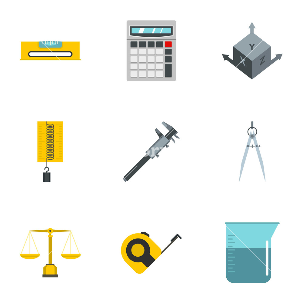 1000x1000 Dimension Icon Set Flat Style Set Of Dimension Icons For Web