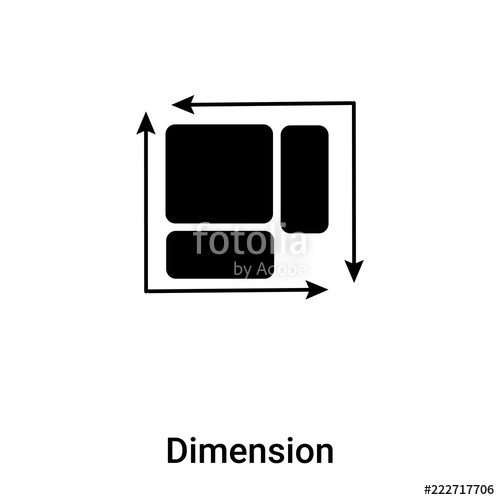 500x500 Dimension Icon Vector Isolated On White Background, Logo Concept