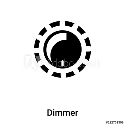 500x500 Dimmer Icon Vector Isolated On White Background, Logo Concept