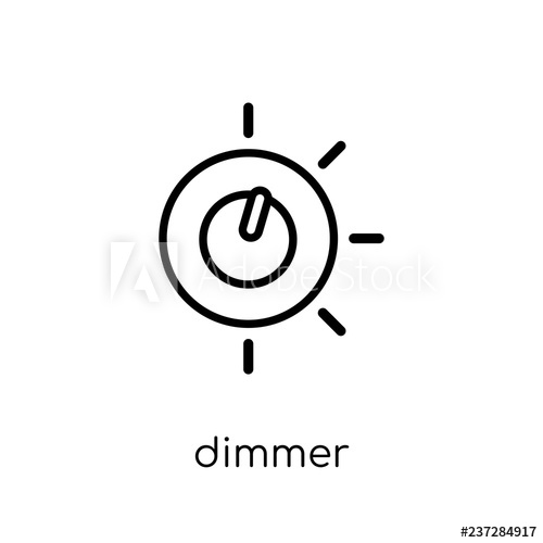 500x500 Dimmer Icon Trendy Modern Flat Linear Vector Dimmer Icon On White