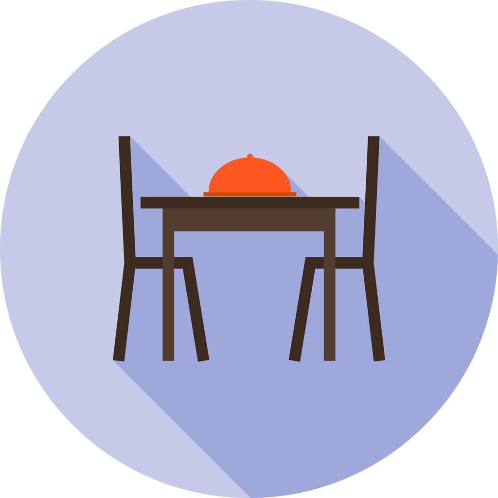 1024x1024 Dining Table I Flat Shadowed Icon