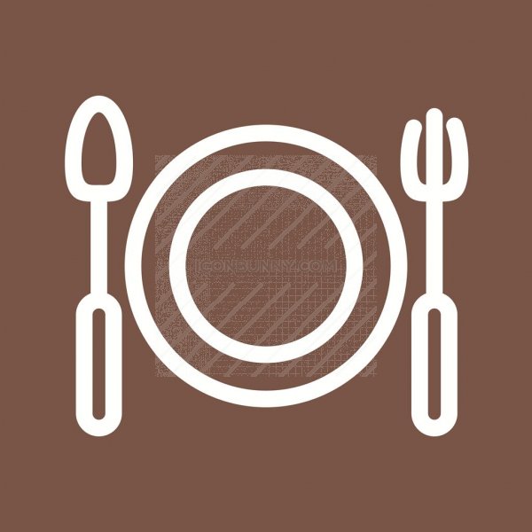600x600 Meal Line Multicolor Bg Icon