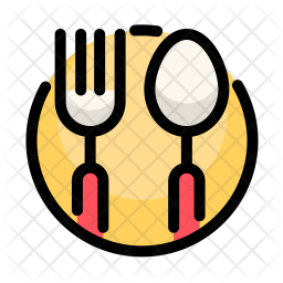 256x256 Dinner Icon Of Colored Outline Style