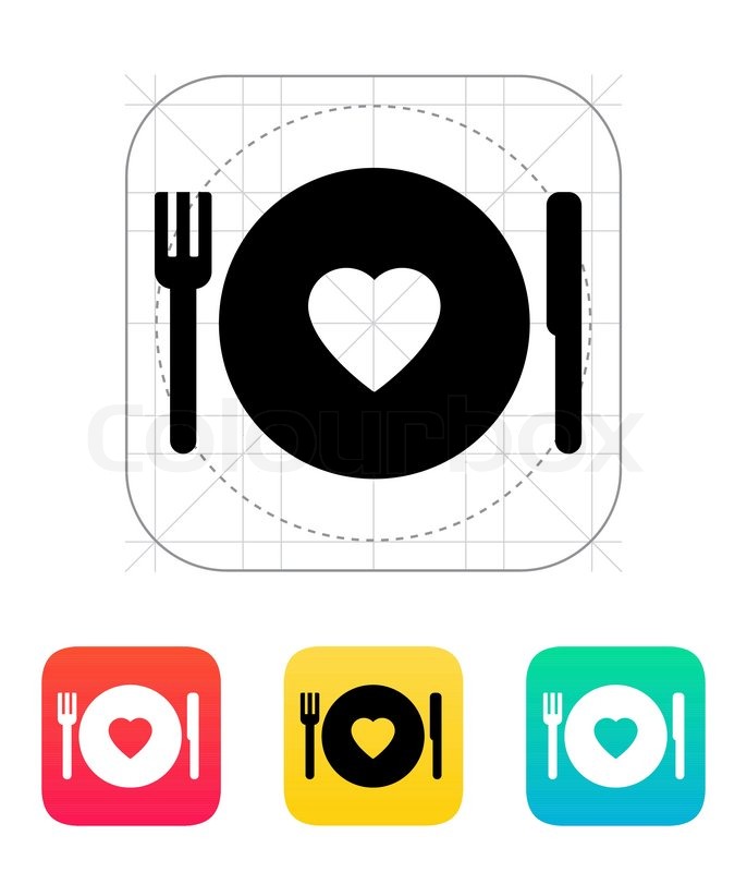 686x800 Romantic Dinner Icon Vector Stock Vector Colourbox