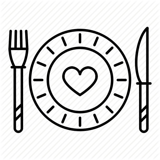 512x512 Dinner, Love, Plate, Romantic, Valentine's Day, Wedding Icon