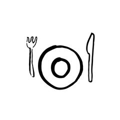 240x240 Dinner Plate Icon Hand Drawn Photos, Royalty Free Images, Graphics