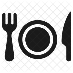 256x256 Dinner Plate Icon Of Glyph Style