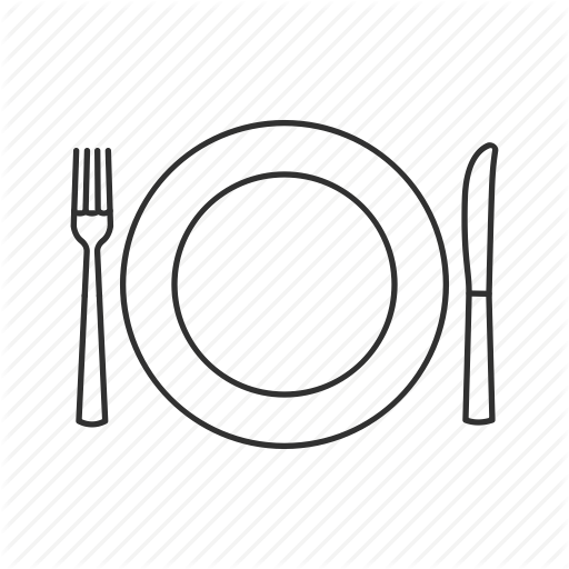 512x512 Dinner Plate, Dinner Setting, Fork, Knife, Plate, Table Setting