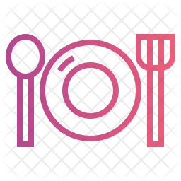 256x256 Dinner Plate Icon Of Line Style