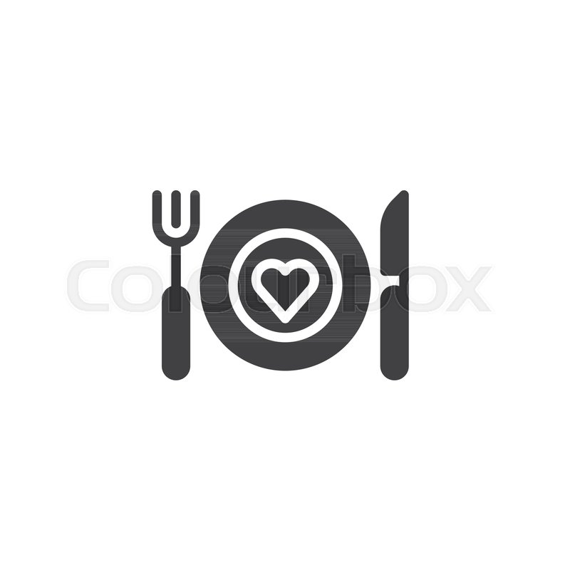 800x800 Romantic Dinner Icon Vector, Filled Stock Vector Colourbox