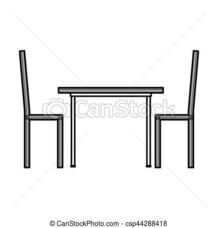 450x470 Dinner Table Isolated Icon Vector Illustration Design