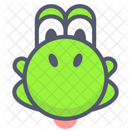 256x256 Dino Icon Of Colored Outline Style