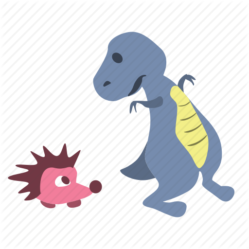 512x512 Cute, Dino, Dinosaur, Hedgehog, Surprised Icon