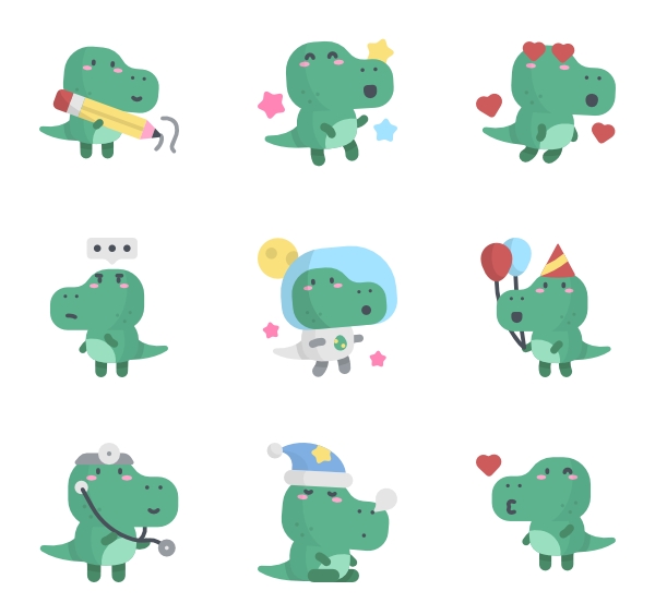 600x564 Dinosaur Icons