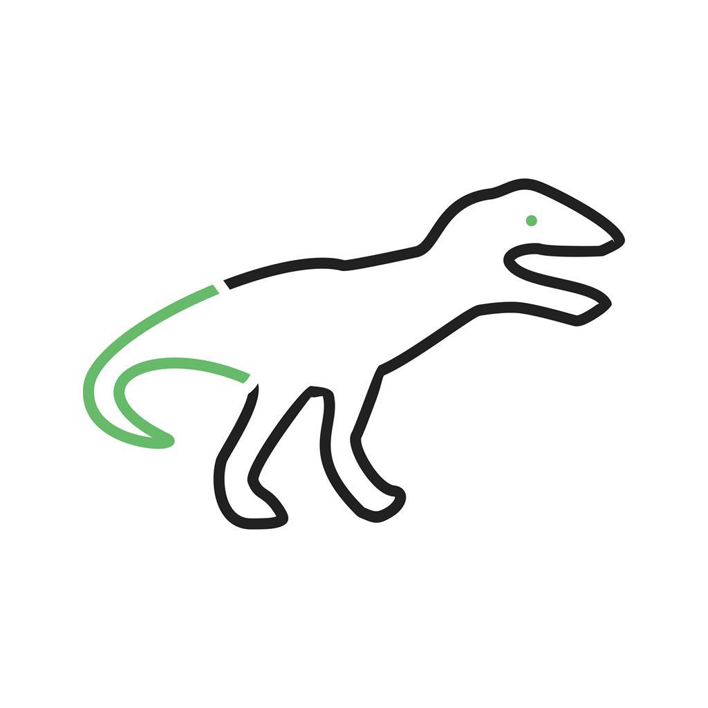 1024x1024 Dinosaur Line Green Black Icon