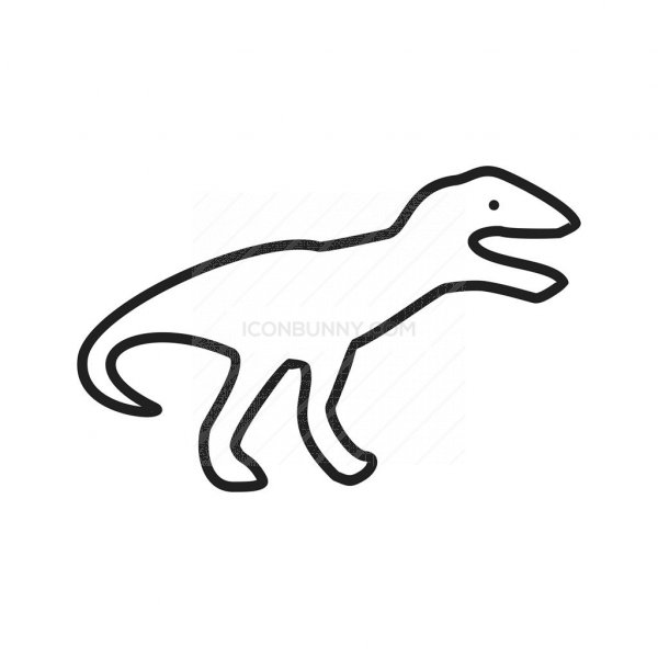 600x600 Dinosaur Line Icon