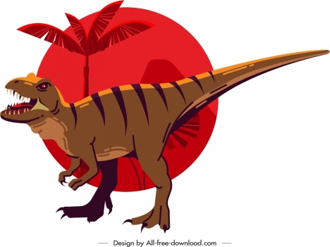 468x351 Metriacanthosaurus Dinosaur Icon Colored Cartoon Sketch Classical