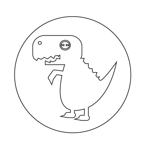 490x490 Tyrannosaurus Dinosaur Icon Vector